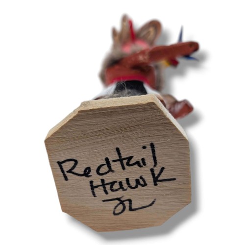 6 Inch Redtail Hawk Kachina Doll - Picture 4 of 5