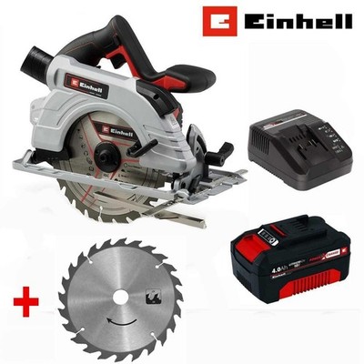 Einhell Handkreissäge TE-CS 18/150 Li 18V Akku 4.0 Ah, Ladegerät extra Sägeblatt