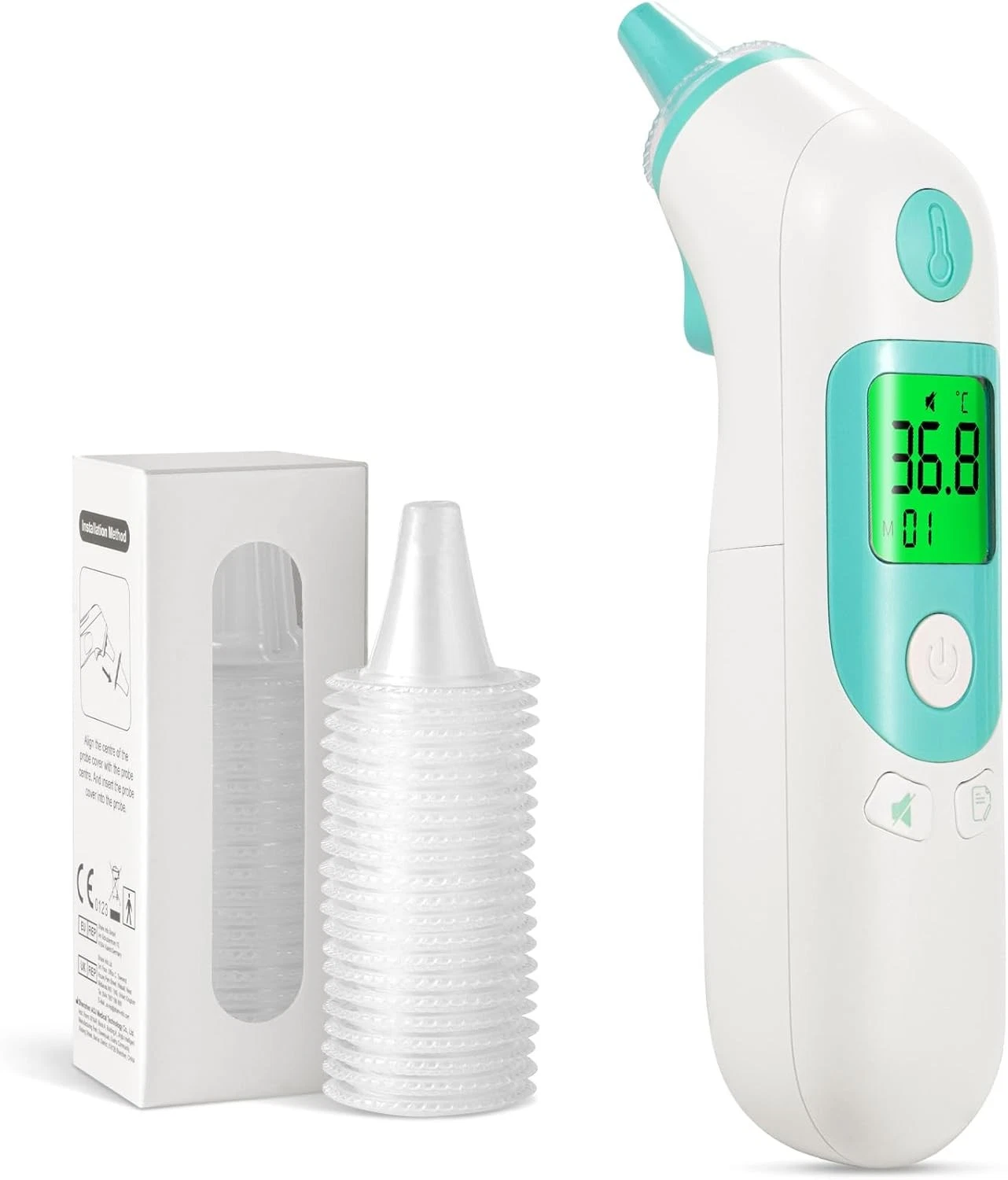 Baby Thermometer Digital 1s Reading 3-Color Fever Alarm 40 Sets Memory Mute
Opens in a new window or