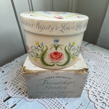 Vintage Friendships Garden Body Dusting Powder Early American Shulton New In Box