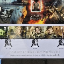 Game of Thrones Royal Mail Stamps 2018 Set No. 819 NEW MINT Limited Edition