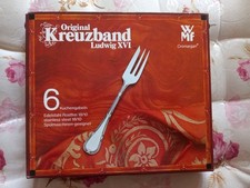 WMF Original Kreuzband Ludwig XVI.6 Kuchengabeln.Sehr gut erhalten.Edelstahl