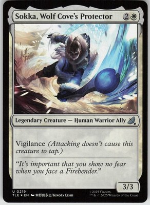 MTG Sokka, Wolf Cove's Protector (0219) Foil NM Avatar Last Airbender Magic 219