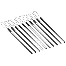 10pcs Wrist Lanyard Wrist Strap Lanyard Silicone Lanyard Wristlet Black