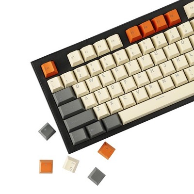 Carbon Miami PBT Double Shot Cherry Profile ANSI Backlit Keycaps MX Switch