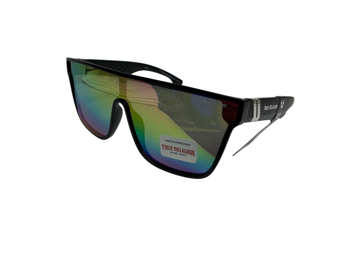 NWT Womens Sunglasses True Religion TRM1799 Black matte/Rainbow