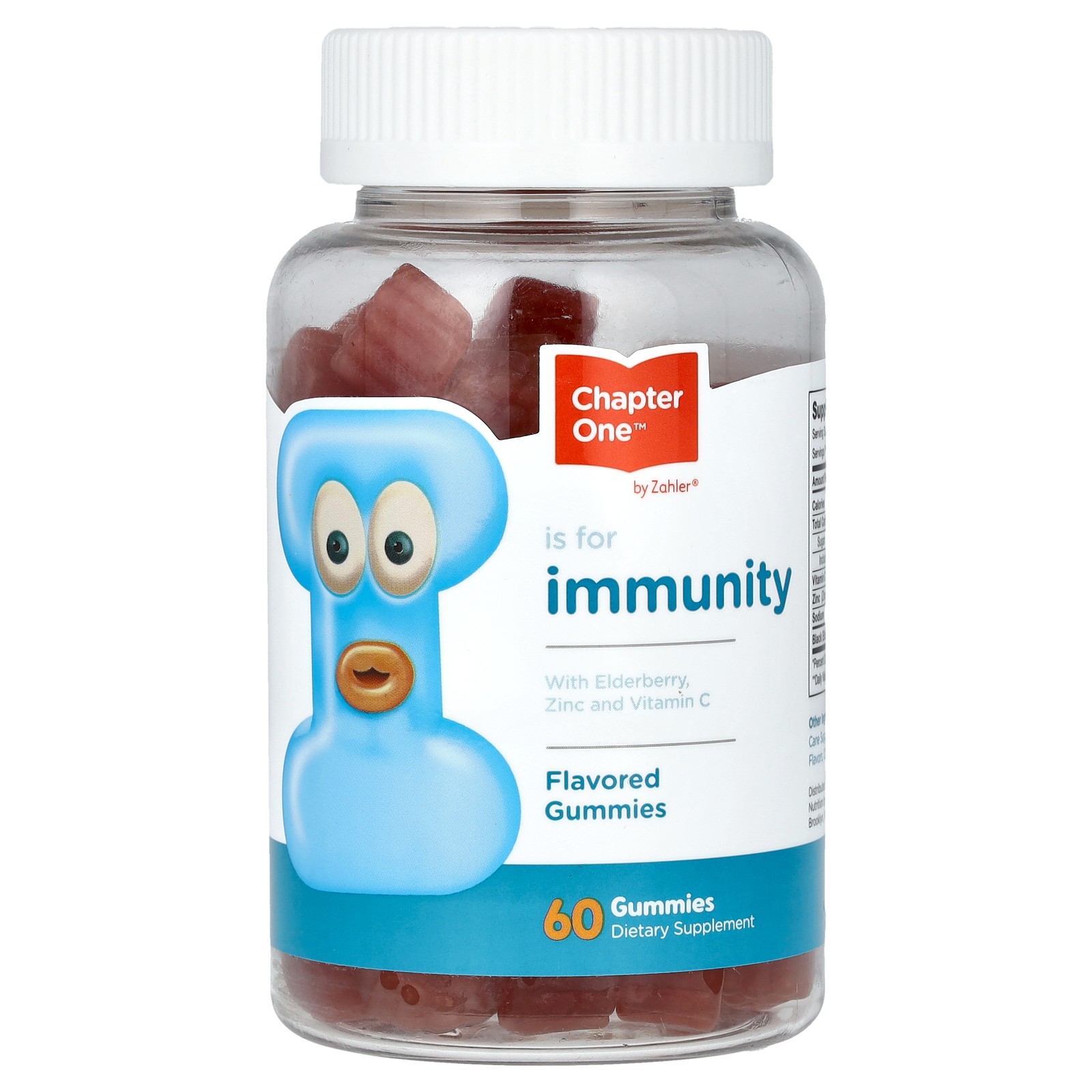 Immunity, With Elderberry, Zinc and Vitamin C, Flavored, 60 Gummies