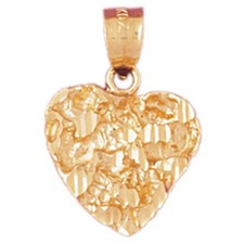 Heart Charm Pendant 14k Gold