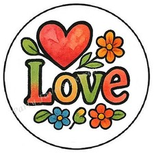 LOVE VALENTINES DAY ENVELOPE SEALS LABELS STICKERS PARTY FAVORS