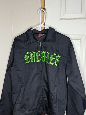 Vtg Black Zip Up Jacket  No Need For Friends My Enemies Keep Me Motivated 