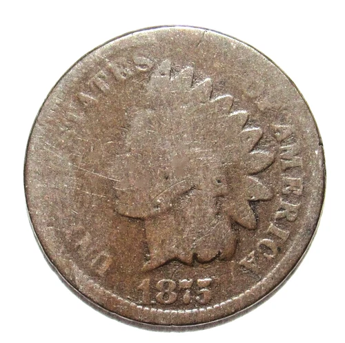 1875 Indian Head Penny Cent GOOD CONDITION (L45)