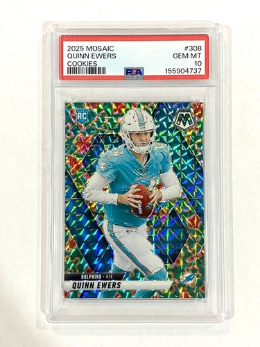 2025 Panini Mosaic - Quinn Ewers #308 Cookies Mosaic Prizm (RC) PSA 10