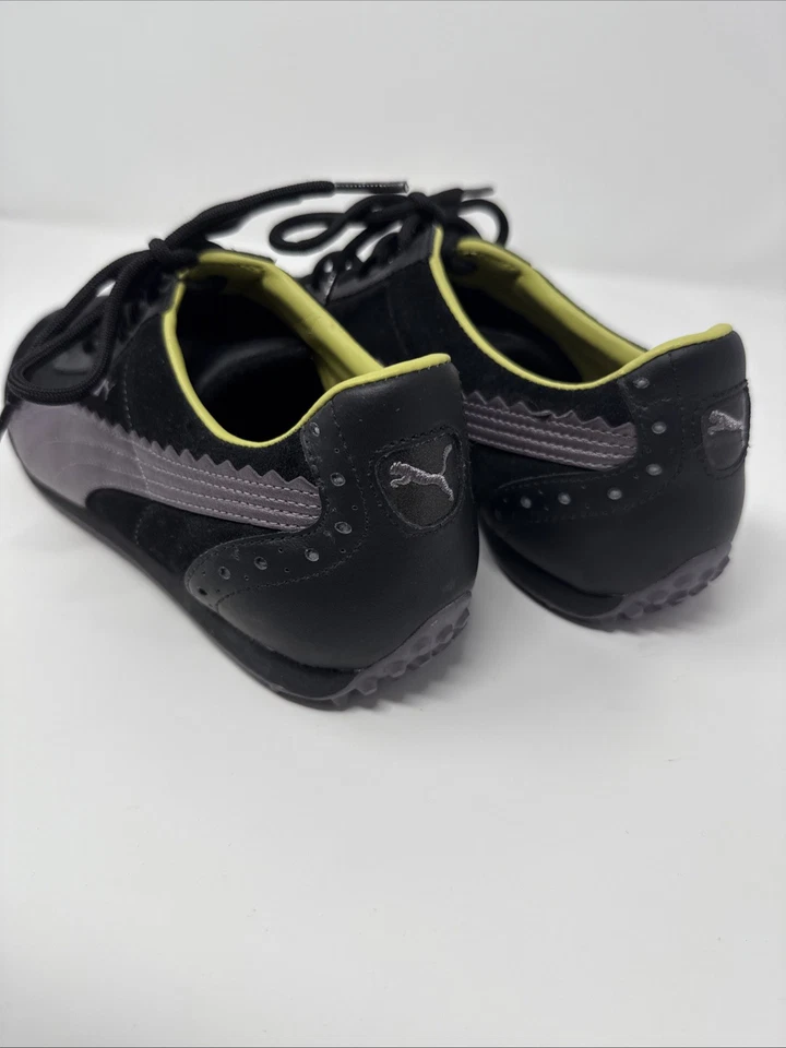 Zapatilla de golf Puma Roma talla 9,5 W negra/berenjena/cuero lima/punta de ala de gamuza Foto 3 de 4