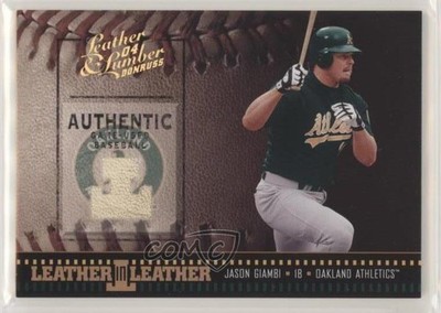 2004 Donruss Leather & Lumber in Materials 24/50 Jason Giambi #LEL-10 3c7