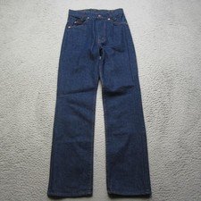 VINTAGE Levis Jeans Boys 14 W25 Blue Denim 416-0216 Slim Straight 5 Pocket 90s