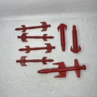 1987 Vtg Gi Joe Mamba Missile Set Lot Of 7 Red Vehicle Part Hasbro