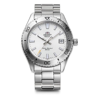 Orient Mako 40 Sports RN-AC0Q03S Analog Men's Watch White Silver Automatic
