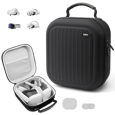 Krypthos Hard Carrying Case Compatible with Meta Quest 3S/Quest 3/Quest 2/Vis...