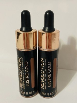 Revolution Lustre Gold Liquid Highlighter - 0.61 Fl Oz   New (2 Pack)