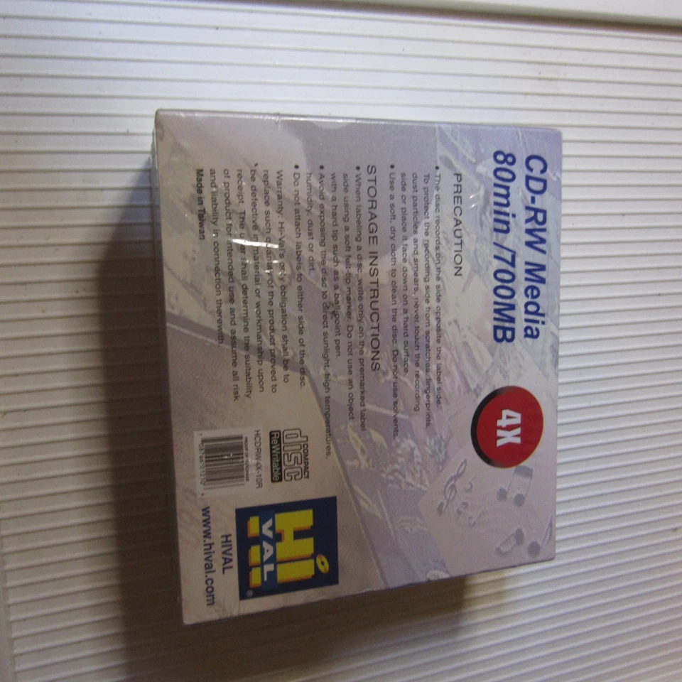 Hi-Val CD-RW 80min/700MB 1X -4X compatible Rewritable 10 Pk With Jewel Cases New - Image 2 of 2