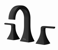 Pfister Bruxie 8 in. Widespread Double Handle Faucet w/ Drain Kit in Matte Black