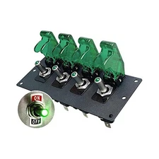 MGI SpeedWare 4 LED Toggle Rocker Switch Panel 12vDC Automotive & T... Fast Ship