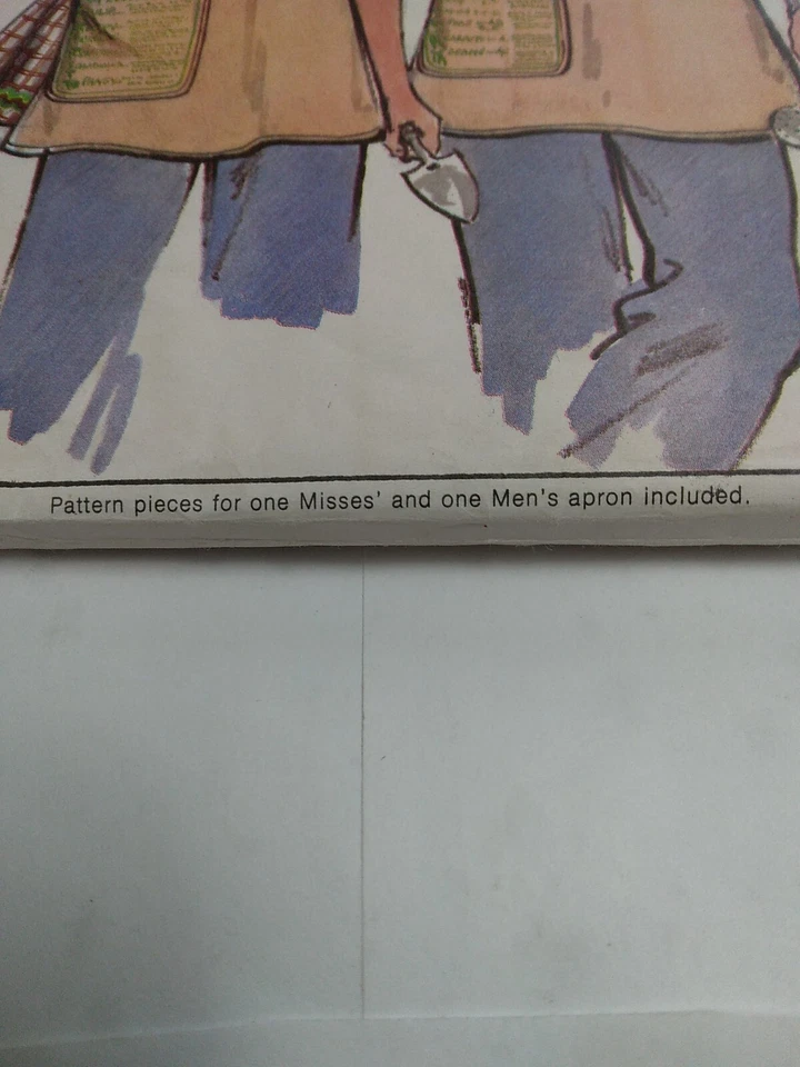 Apron Gardening Butcher Work Butterick 3989 Sewing Pattern & Transfer VTG 70s - Image 4 of 4