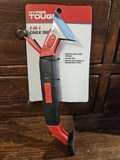 Hyper Tough 3-in-1 CAULK TOOL for APPLICATION & REMOVAL SCRAPPER Silicone Rubber