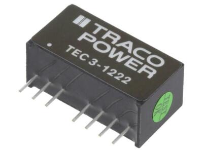 TEC 3-1222 Wandler: DC/DC 3W UEing: 9-18V UAusg: 12VDC UAusg2: -12VDC SIP8 TRACO