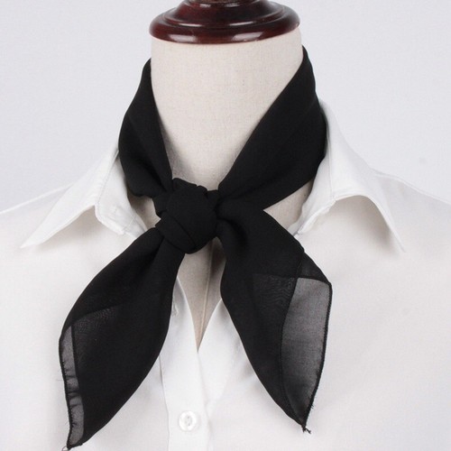 HOT Small Square Scarf Women's Chiffon Print Solid Color Garden 65CM Silk Scarf - Picture 5 of 30