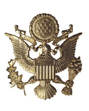 US Army Insigne De Casquette Officier Visor Pin Badge M41 M42 WKII WWII