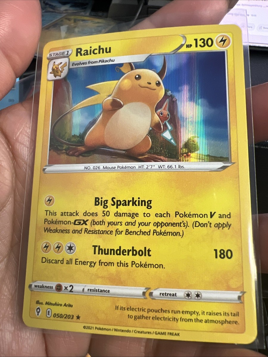 【Error インク濃淡比較セット】Topsun RAICHU ライチュウ Raichu Holo Rare - 050/203 - Evolving Skies Pokemon 2021 - NM | eBay