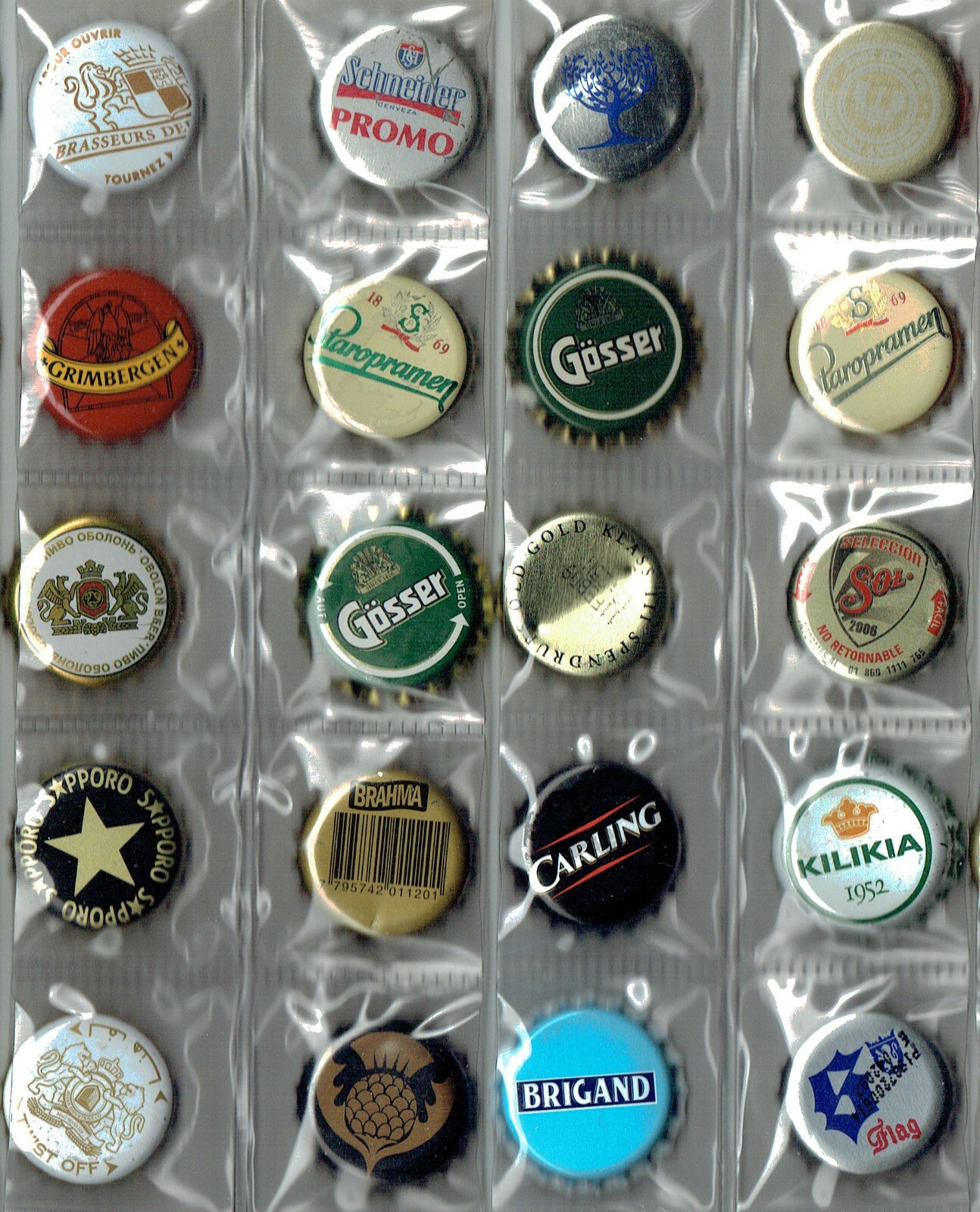 20 chapas de cerveza internacional # 43 beer caps crown 