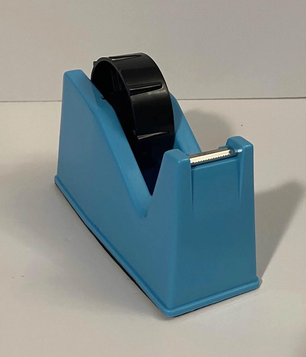 Desktop Office Tape Dispenser Non Skid Base Light Blue Unbranded