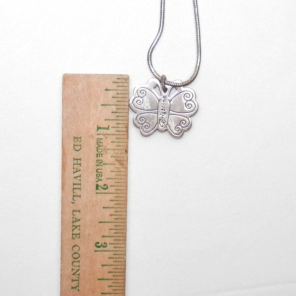 Collar Colgante Mariposa Madera Imitación Metamorfosis BRIGHTON REVERSIBLE Foto 3 de 4