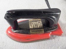Vintage Children's Toy Red Electric Iron Wolverine Company 1950s Metal Ironing
