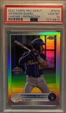 2022 Topps Pro Debut Chrome Refractor Jeferson Quero 47 /99 PSA 10! Brewers