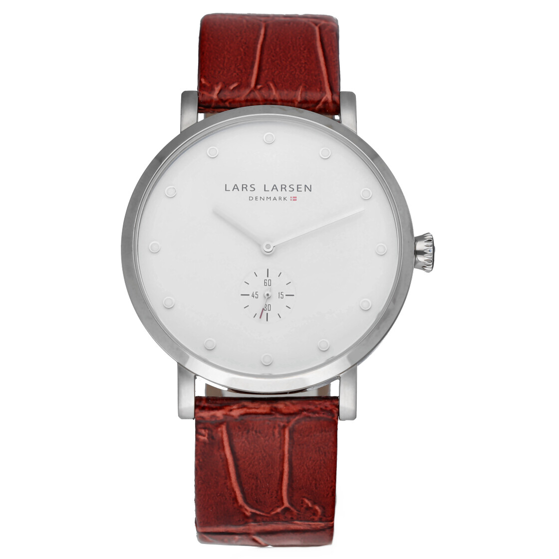 時計 Lars Lars Larsen Tristan 132SWCL Stainless Steel Case Brown Leather