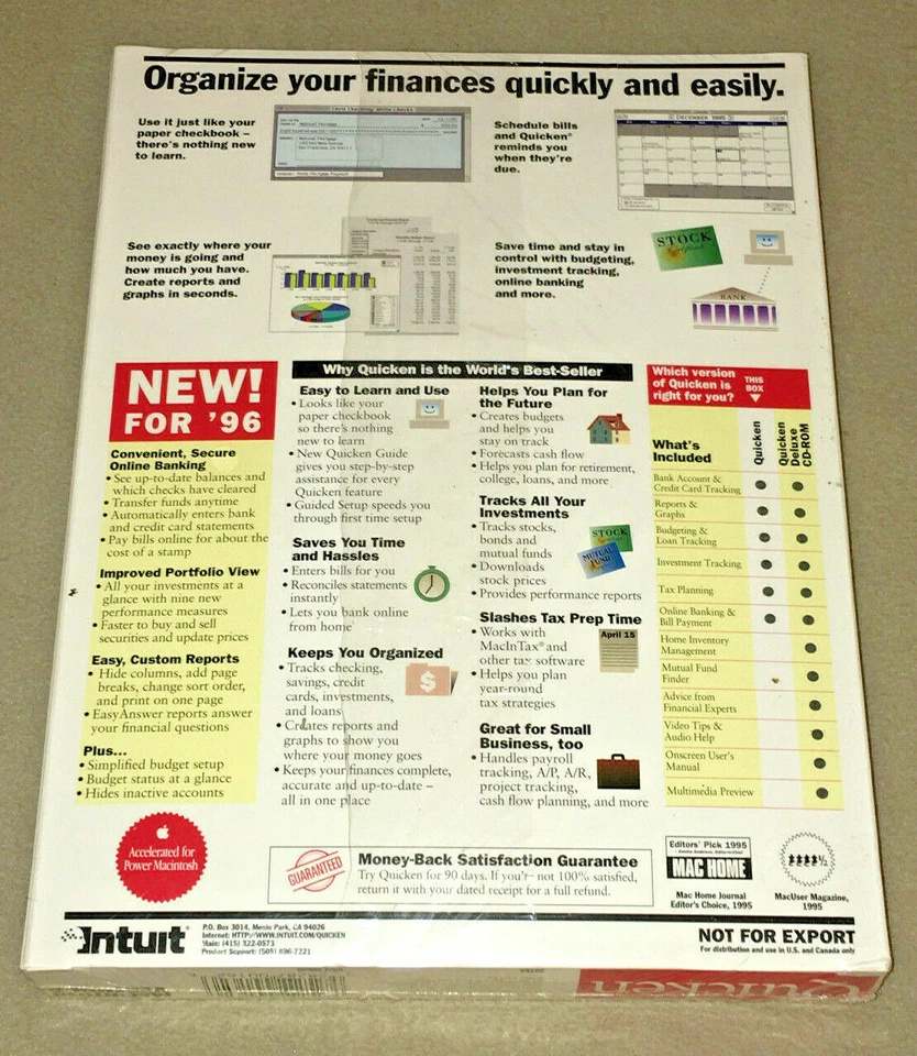 Quicken Macintosh Version 6 (3.5") {NEW-SEALED-SHRINK-NEAR MINT} - Image 2 of 4