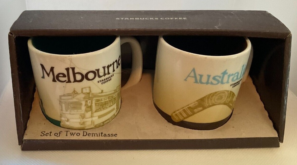 Starbucks City Mug Cup Set of two Demitasse 3oz New In Box