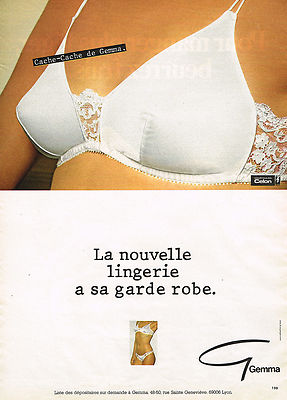 ADVERTISING ADVERTISING 114 1980 GEMMA lingerie bra HIDE AND SEEK 3