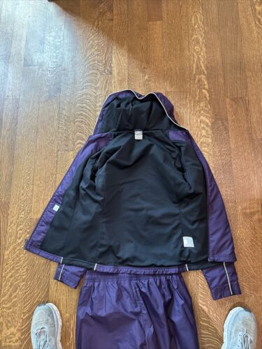 Nike Medium Mesh Lined Tracksuit Jacket Pants Set Warm Up Joggers Purple - Picture 6 of 14