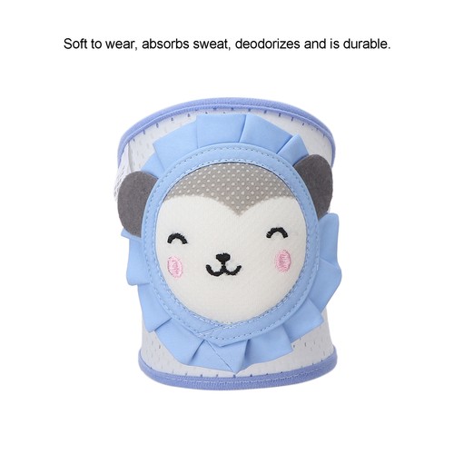Baby Knee Pads Sky Blue Monkey Lace Shaped Mesh Breathable Crawling