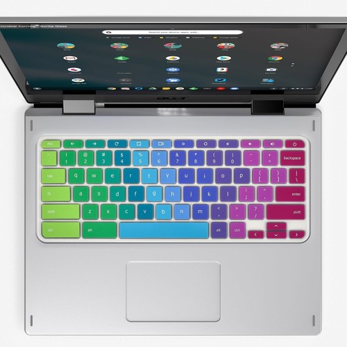 Colorful Keyboard Cover for Acer Chromebook Spin 11 311 C733 CP311 511 Rainbow - Picture 4 of 7