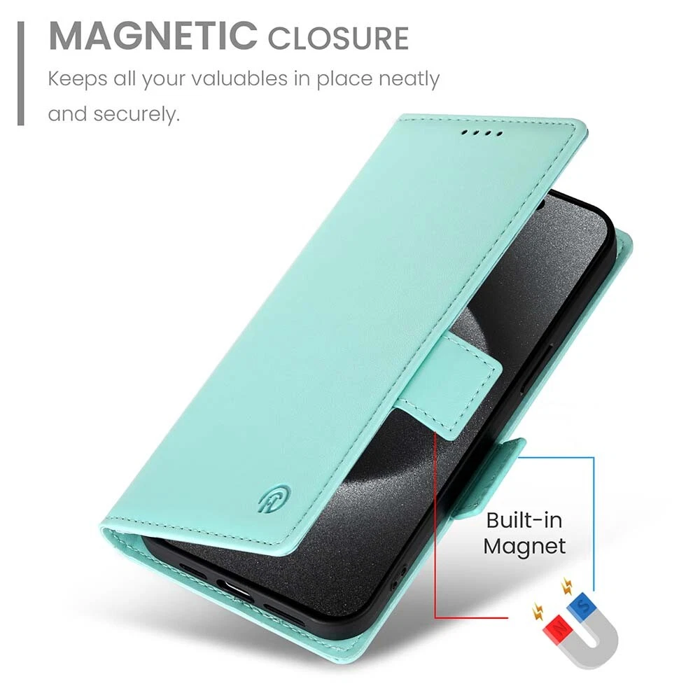 Luxury Magnetic Leather Flip Wallet Case for iPhone 11 12 13 14 15 Pro
