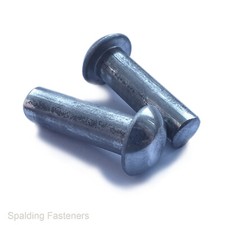 SOLID STEEL ROUND DOME HEAD HAMMER RIVETS 2mm 2.5mm 3mm 4mm