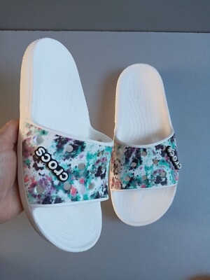 Unisex Crocs Classic Tie Dye Slides M5W7 UK 4-5 EUR 37-38