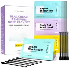 Nose Strips Blackhead Remover - Deep Cleansing Charcoal Nose Pore Strips, 5 pack