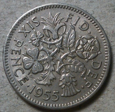 Great Britain *one* sixpence 1954 1955 1956 1957 1958 1959 1961 etc Wedding gift