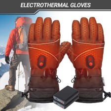Electric Heated Gloves Rechargeable Battery Winter Hand Warm Windproof Thermal